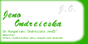 jeno ondreicska business card